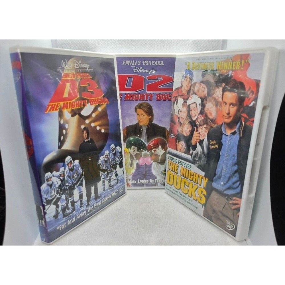 Disney’s The Mighty Ducks 1-3 Trilogy DVD Bundle Lot